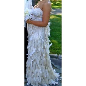 Jovani Feather Gown